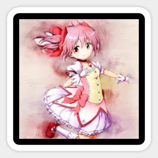 Kaname Madoka Anime Watercolor Sticker